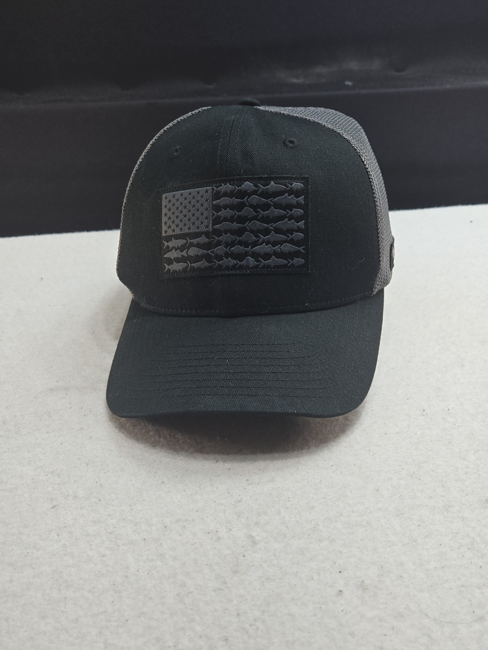 Columbia Mesh Fish Flag PFG Flex Fit Mesh Trucker Hat
